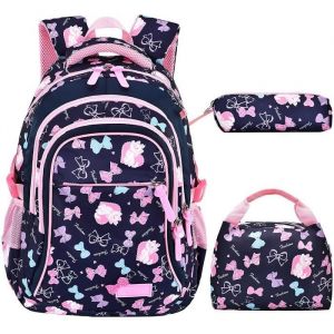 Cartable Fille Primaire CP Enfant Sac a Dos Ecole Scolaire CE2 Elementaire Ensemble de 3 Pieces avec Sacs &agrave; Lunch et Trousse  [51]