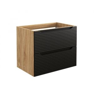Meuble sous vasque Luxor Black 2 tiroirs 70 cm.