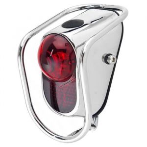 Feu arrière LED vélo acier chromé KiLEY LM-002 garde boue cycle ville custom vintage