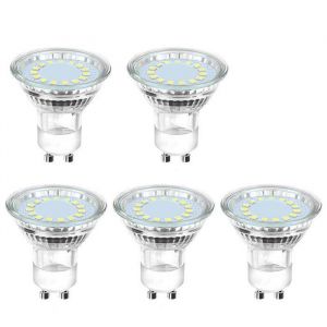 Ampoule LED GU10 6500K 4W &eacute;quivalent 50W lampe halog&egrave;ne 450LM Ampoule LED Spot Culot GU10 Non-dimmable Lot de 5