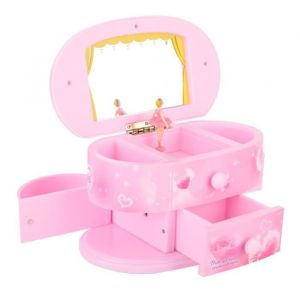 Boîte à musique - Non spécifié - Coeur - Figurine ballerine - Rose - Enfant