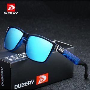 Lunettes De Soleil Dubery Homme Femme Polaris&eacute;es Styl&eacute;es Vintage Et Verres Polarisants Uv400 Sun Surf Sport Bleue