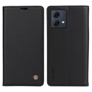 Coque pour Motorola Moto G84 5G Etui Premium Housse en Cuir Protection Rabat Clapet Case Porte Carte Magnétique - noir