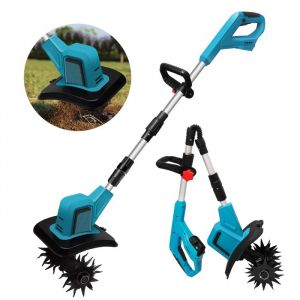 Motobineuse sans fil 330 RPM Motobineuse Électrique 15cm Largeur et 20cm Profondeur Rouleau Double Motoculteur rotatif électrique