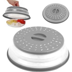 Micro Onde - Cloche Micro Onde sans BPA Anti Vapeur et Fonction Passoire  - Gris