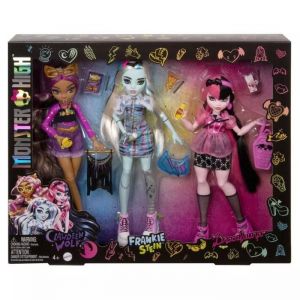 Coffret 3 poupées monster high