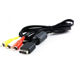 Câble AV - BULK - PS1/PS2/PS3 - Noir - Câble Vidéo - Cordon de raccordement