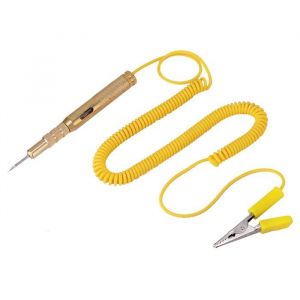 Circuit Testeur Pen Auto Voiture V&eacute;hicule Testeur de Circuit Testeur DC 6V 12V 24V Ampoule Tension Stylo Testeur Jaune