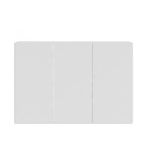 Buffet &agrave; 3 portes Meuble de rangement coloris Blanc - Longueur 90 x Hauteur 70 x Profondeur 32 cm