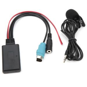 Cuque module Bluetooth de voiture Adaptateur de c&acirc;ble Bluetooth 5.0 AUX avec microphone pour Alpine KCE‑236B CDA‑9852/E