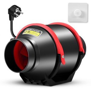 Ventilateur de Conduit réglable de 100 mmExtracteur Dair Silencieux Ventilateur de Conduit de Fumée 310m³/h Aérateur Extracteur