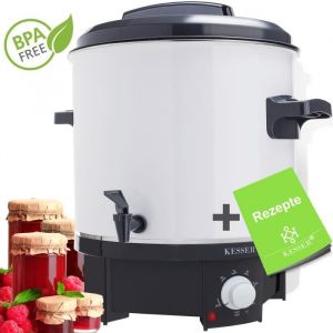 KESSER Confiturier électrique 27 L  Marmite à vin chaud 1800 W  Distributeur de boissons chaudes  Autocuiseur