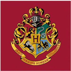 Tapis carr&eacute; Harry Potter Emblem - Rouge - Enfant - 80cm x 80cm - Salon