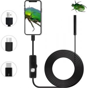 7mm Endoscope USB Android CMOS HD 2 en 1 Endoscope étanche pour Smartphone (1m)