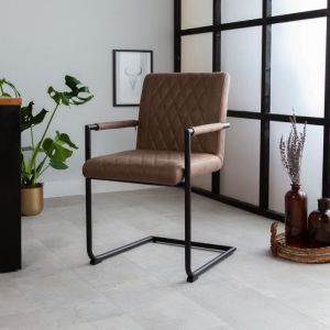 Chaise Salle À Manger Industrielle - DIMEHOUSE - Dean - Marron - 1 place - Métal - Intérieur