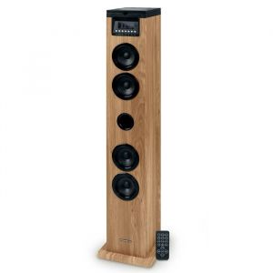 Tour de son Thomson DS122CD - 60W - Multimedia Bluetooth Lecteur CD télécommande AUX IN RADIO FM - Bois/Noir