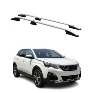 Barres de toit longitudinales pour Peugeot 3008 2013-2016 Aluminium Gris