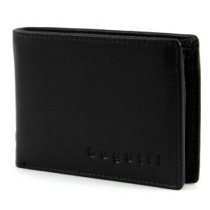bugatti Porte-monnaie noir en cuir pour homme - City Line RFID Coin Wallet with Flap 4CC 45689