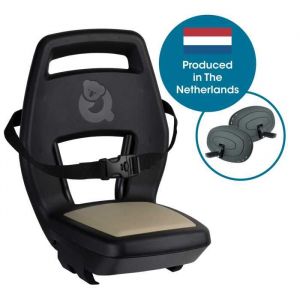 Qibbel Junior 6+ QuickConnect Si&egrave;ge v&eacute;lo arri&egrave;re 6 &agrave; 10 ans 35 kg max Noir Sable