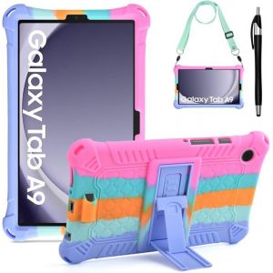 Enfant Coque Pour Samsung Galaxy Tab A9 Android 13 87 Pouces 2023 Sm-X110/X115/X117 Protection Housse Silicone Pour Galaxy A9 É