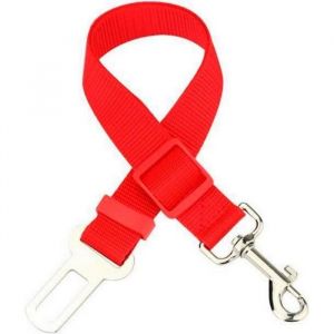 Ceinture de sécurité pour chien/chat - GUIZMAX - Rouge - Laisse de voiture
