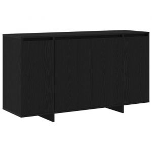 PROMOTION Buffet salle à mangerCommode Salon - chêne noir Placage Bois 135 x 41 x 75 cm 49779 - BestMeuble