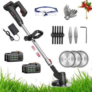 COUPE BORDURE Debroussailleuse Electrique Bordure Batterie Coupe Bordure avec Batterie Lithium T&eacute;Lescopique D&eacute;Sherbeur &eacute;Lectrique