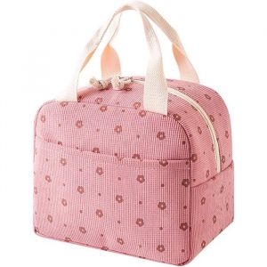 Sac Isotherme Repas pour Femme Lunch Bag Isotherme Femme Portable Lunch Box Thermos Repas Sac &agrave; Main pour Bureaus (26x21x18cm)