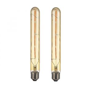 Lot de 2 E27 T30 Long Tube LED Ampoule 4w Tubulaire E27 40w Edison Filament 400lm Blanc Chaud 2700k t30 -225 Non Dimmable