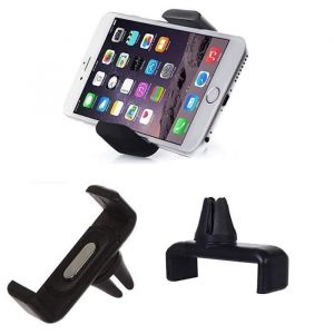 Mini Support Telephone Voiture Grille dAération Noir Universel pour Smartphone de 3.5 a 6.0 Pouce