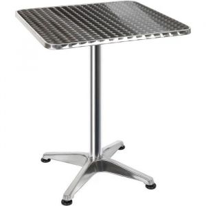 Table Bistro Haute de Bar Aluminium Pliable capacit&eacute; de charge maximale : 30 kg hauteur r&eacute;glable : 70/110 cm