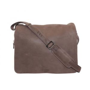 FRANCINEL Grand sac gibeci&egrave;re en cuir fa&ccedil;on peau de p&ecirc;che r&eacute;f 655029 marron