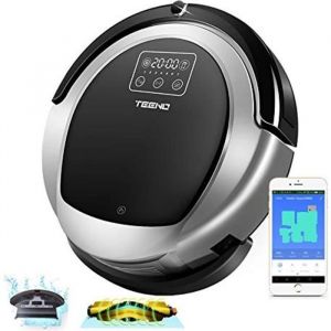 Aspirateur Robot 3 en 1TEENO Robot Aspirateur Laveur avec fonction lavage de solSyst&egrave;me de Nettoyage PuissantCompatible avec