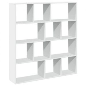 SALE 2026Biblioth&egrave;que - Colonne/Meuble &Eacute;tag&egrave;re de rangement pour livres - blanc 132x29x1415cm - bois ding&eacute;nierie 40.2 Kg 8269396