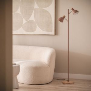 Lampadaire M&eacute;tal Luxo Brun