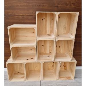 PYXIDAS Lot de 10 Caisses en bois pour le stockage lorganisation et la décoration intérieure
