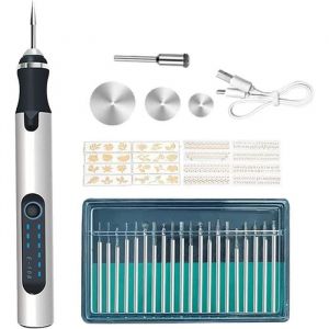 Stylo Graveur Électrique Outil Graver Bricolage Outils de Gravure Multifonction Mini Stylo Graveur sans Fil Graveur Verre Po[28]