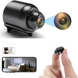 Mini cam&eacute;ra espion 1080p WiFi cach&eacute;e sans fil magn&eacute;tique secr&egrave;te mini cam&eacute;ra espion pour b&eacute;b&eacute; cam&eacute;ra de s&eacute;curit&eacute; CAMERA MINIATURE