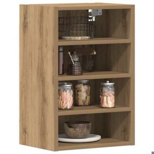 Meuble Haut cuisine  Armoire rangement BONNIE  Armoire suspendue - chêne artisanal 40x295x60 cm  bois ingénierie - BELLE