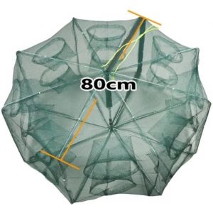 Filet de crabe d&eacute;crevisse se pliant de p&ecirc;che de crevette Minnow portatif pour des poissons 16 trous