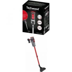 Aspirateur Balai - Techwood - ROUGE - 2en1 - 600W - Filtre HEPA - 05L sans sac
