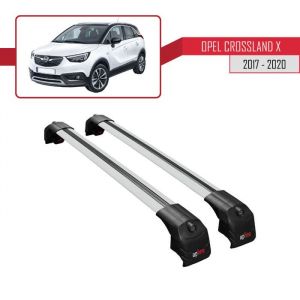 Barres de Toit ACE-2 Railing pour Opel CROSSLAND X 2017-2020 - Gris