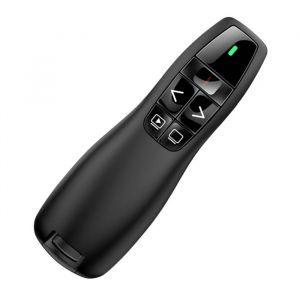 Pr&eacute;sentateur sans fil professionnel sans fil 24 GHz t&eacute;l&eacute;commande Powerpoint pointeur laser de pr&eacute;sentation Label