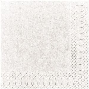 Serviette - DUNI - 33x33cm - 3 plis - Lot de 20 - Couleur Blanc
