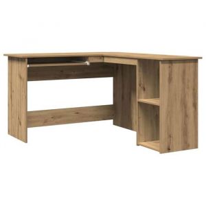 LVL - MEUBLE DE BUREAU - Bureau dangle - Pour Adulte/Enfant - ch&ecirc;ne artisanal - 120x140x75 cm - bois ding&eacute;nierie LL01141