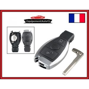 boitier coque de cl&eacute; t&eacute;l&eacute;commande MERCEDES class A B C E S ML CLK CLS 2 boutons