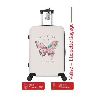 Valise Moyenne 65cm - ADC - Rigide - 4 Roues 360° - 30kg - 65L - Étiquette Bagage Offerte