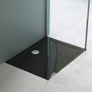 Mai & Mai Receveur de Douche Anti Glisse Bac &agrave; Douche Noir 70x100x4cm Rectangulaire LAR02