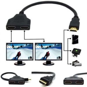 Adaptateur Prise HDMI M&acirc;le vers Double HDMI Femelle Multiprise hdmi switch