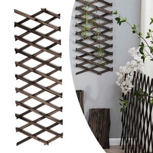 OMABETA treillis v&eacute;g&eacute;tal extensible Garde-corps en bois extensible treillis pour plantes grimpantes cl&ocirc;ture de jardin detachee